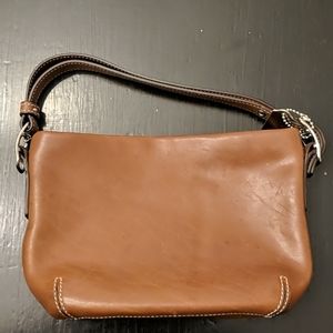 Coach Brown Leather Mini Bag with Adjustable Strap